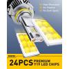 imageAUXITO Y19 9005 Light Bulbs 70000LM Cool White Direct Replacement 9005HB3 LED Fog Light Bulbs with Fan Plug and Play CANbus Ready No Flicker Pack of 2