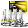 imageAUXITO 9005 H11 LED Bulbs Combo 120000LM 1000 Super Bright CANBus Ready 11 Mini Size Easy Install 6500K White H8 H9 HB3 Bulbs with Fan Plug and Play Pack of 49005H11