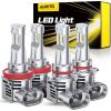 imageAUXITO 9005HB3 H11H8H9H16 LED Bulbs Combo 120W 11 Mini Size 6500K Cool White IP68 Waterproof Automotive Replacement Pack of 49005H11