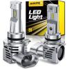 imageAUXITO 9005HB3 H11H8H9H16 LED Bulbs Combo 120W 11 Mini Size 6500K Cool White IP68 Waterproof Automotive Replacement Pack of 49006HB4