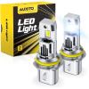 imageAUXITO 9007 HB5 Bulbs 80000LM 6500K Cool White Super Bright 15X Halogen Plug and Play CANbus Ready No Flicker Pack of 2