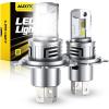 imageAUXITO H4 9003 HB2 Bulbs 80000LM 6500K Cool White Super Bright 15X Halogen Plug and Play CANbus Ready No Flicker Pack of 2