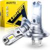 imageAUXITO H7 LED Fog Light Bulb 500 Brightness CSP LED Chips Fog Lamps Replacement Play and Plug Pack of 2
