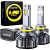 imageAUXITO Y19 9005 Light Bulbs 70000LM Cool White Direct Replacement 9005HB3 LED Fog Light Bulbs with Fan Plug and Play CANbus Ready No Flicker Pack of 2