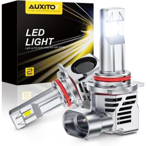 imageAUXITO 9005 H11 LED Bulbs Combo 120000LM 1000 Super Bright CANBus Ready 11 Mini Size Easy Install 6500K White H8 H9 HB3 Bulbs with Fan Plug and Play Pack of 49012HIR2