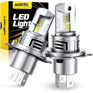 imageAUXITO 9005 H11 LED Bulbs Combo 120000LM 1000 Super Bright CANBus Ready 11 Mini Size Easy Install 6500K White H8 H9 HB3 Bulbs with Fan Plug and Play Pack of 49003H4