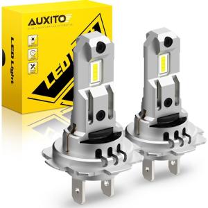 imageAUXITO 9005 H11 LED Bulbs Combo 120000LM 1000 Super Bright CANBus Ready 11 Mini Size Easy Install 6500K White H8 H9 HB3 Bulbs with Fan Plug and Play Pack of 4H7