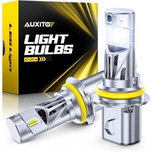 imageAUXITO 9007 HB5 Light Bulbs 50000LM 6500K Cool White Plug and Play CANbus Ready No Flicker Pack of 2