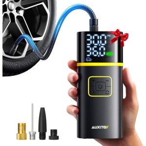 imageAUXITO AT1 150PSI Heavy Duty Tire Inflator Portable Air Compressor for Pickup Truck  Built in 26000mAh Power Station amp 65W Fast Charging  Emergency Tire Air Pump for F150 OffRoad RV Camping5200mAh