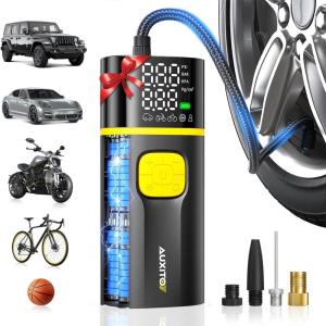 imageAUXITO AT1 150PSI Heavy Duty Tire Inflator Portable Air Compressor for Pickup Truck  Built in 26000mAh Power Station amp 65W Fast Charging  Emergency Tire Air Pump for F150 OffRoad RV Camping7800mAh