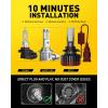imageAUXITO 9005 9006 Bulb Combo  1000 180000LM Brighter Output 6500K Bright White Simple Plug amp Play 60000Hr Long Lifespan Pack of 490059006
