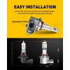imageAUXITO 9005 9006 LED HeadIight Bulbs HB3 HB4 Light 1500 UltraBright 6500K Cool White Plug N Play 50000Hrs Long Lifespan No Flicker 99 Compatibility Pack of 2H1091459140White