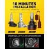 imageAUXITO 9005 9006 LED HeadIight Bulbs HB3 HB4 Light 1500 UltraBright 6500K Cool White Plug N Play 50000Hrs Long Lifespan No Flicker 99 Compatibility Pack of 29005