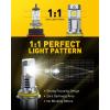 imageAUXITO 9005 9006 LED HeadIight Bulbs HB3 HB4 Light 1500 UltraBright 6500K Cool White Plug N Play 50000Hrs Long Lifespan No Flicker 99 Compatibility Pack of 29007 HB5