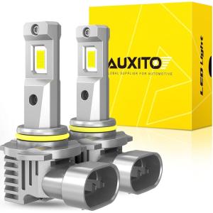 imageAUXITO 9005 9006 LED HeadIight Bulbs HB3 HB4 Light 1500 UltraBright 6500K Cool White Plug N Play 50000Hrs Long Lifespan No Flicker 99 Compatibility Pack of 29005