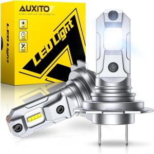 imageAUXITO 9005 9006 LED HeadIight Bulbs HB3 HB4 Light 1500 UltraBright 6500K Cool White Plug N Play 50000Hrs Long Lifespan No Flicker 99 Compatibility Pack of 2H7