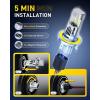 imageAUXITO H8 H11 Bulb H9 Bulbs 80000LM Brighter UltraBright Plug N Play Long Lifespan No Flicker 99 Compatibility 2PCS9008h13
