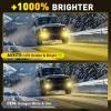 imageAUXITO H8H11H16 3000K Golden Yellow LED Fog Light Bulbs 18000LM 1000 Brighter Amber Fog Lights Kit 11 OEM Replacement for Cars Trucks SUVs 3Min Install IP68 Waterproof Pack of 2Amber Yellow