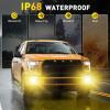 imageAUXITO H8H11H16 3000K Golden Yellow LED Fog Light Bulbs 18000LM 1000 Brighter Amber Fog Lights Kit 11 OEM Replacement for Cars Trucks SUVs 3Min Install IP68 Waterproof Pack of 2Amber Yellow