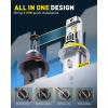 imageAUXITO H13 9008 Bulbs 80000LM 6500K Cool White Super Bright 15X Halogen Plug and Play CANbus Ready No Flicker Pack of 29007Hb5