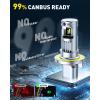 imageAUXITO H13 9008 Bulbs 80000LM 6500K Cool White Super Bright 15X Halogen Plug and Play CANbus Ready No Flicker Pack of 29008H13