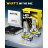 imageAUXITO H13 9008 Bulbs 80000LM 6500K Cool White Super Bright 15X Halogen Plug and Play CANbus Ready No Flicker Pack of 2H11H8H9
