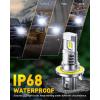 imageAUXITO Upgraded H139008 LED Bulbs 80000LM 1500 Super Bright 6500K Cool White with Cooling Fan 70000Hrs Long Lifespan 11 Halogen Size 3 Min Quick Install IP68 Pack of 2