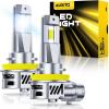 imageAUXITO H13 9008 Bulbs 80000LM 6500K Cool White Super Bright 15X Halogen Plug and Play CANbus Ready No Flicker Pack of 2H11H8H9