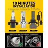 image:imageAUXITO H1 Bulbs 1500 Brighter 6500K White 11 Mini Size No Adapter Needed 3 Min Quick Install No Flicker 99 Compatibility Pack of 29008H13