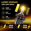image:imageAUXITO H109145 3000K Golden Yellow LED Fog Light Bulbs 18000LM 1000 Brighter Amber Fog Lights Kit 11 OEM Replacement for Cars Trucks SUVs 3Min Install IP68 Waterproof Pack of 2Amber Yellow