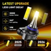 image:imageAUXITO H109145 3000K Golden Yellow LED Fog Light Bulbs 18000LM 1000 Brighter Amber Fog Lights Kit 11 OEM Replacement for Cars Trucks SUVs 3Min Install IP68 Waterproof Pack of 2Amber Yellow
