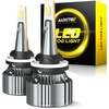 image:imageAUXITO H109145 3000K Golden Yellow LED Fog Light Bulbs 18000LM 1000 Brighter Amber Fog Lights Kit 11 OEM Replacement for Cars Trucks SUVs 3Min Install IP68 Waterproof Pack of 2Cool White