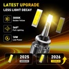 image:imageAUXITO H109145 3000K Golden Yellow LED Fog Light Bulbs 18000LM 1000 Brighter Amber Fog Lights Kit 11 OEM Replacement for Cars Trucks SUVs 3Min Install IP68 Waterproof Pack of 2Amber Yellow