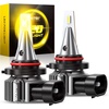 image:imageAUXITO H109145 3000K Golden Yellow LED Fog Light Bulbs 18000LM 1000 Brighter Amber Fog Lights Kit 11 OEM Replacement for Cars Trucks SUVs 3Min Install IP68 Waterproof Pack of 2Amber Yellow