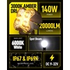 image:imageAUXITO 45 Inch LED Pod Lights 120W Spot Beam Offroad Driving Lights 20000LM Spotlight 6500K Main White Light with Amber DRL Off Road Light Bars Fog Light Ditch Lights for Trucks ATV UTV SUV Car