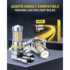 image:imageAUXITO 9006HB4 Yellow LED Fog Light Bulbs 13000LM 3000K Amber 11 Mini Size Plug amp Play 27 CSP Chips 360 Illumination IP68 Waterproof Pack of 2