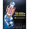 image:imageAUXITO 9006HB4 Yellow LED Fog Light Bulbs 13000LM 3000K Amber 11 Mini Size Plug amp Play 27 CSP Chips 360 Illumination IP68 Waterproof Pack of 2
