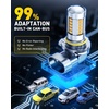 image:imageAUXITO 9006HB4 Yellow LED Fog Light Bulbs 13000LM 3000K Amber 11 Mini Size Plug amp Play 27 CSP Chips 360 Illumination IP68 Waterproof Pack of 2