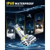 image:imageAUXITO H11 H9 H8 Light Bulbs 50000LM 6500K Cool White Plug and Play CANbus Ready No Flicker Pack of 29005HB3