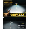 image:imageAUXITO H4 Bulbs 900 Brighter 6500K White Illumination Factory Halogen Size Match Simple Plug and Play 99 Vehicle Compatible Pack of 2H49003