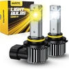 image:imageAUXITO 9005 HB3 Switchback Light Bulbs 6500K Cool Whiteamp3000K Amber Yellow 50000LM Direct Replacement 9005HB3 LED Fog Light Bulbs Fanless Plug and Play CANbus Ready No Flicker Pack of 2