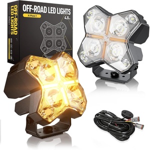 image:imageAUXITO 45 Inch LED Pod Lights 120W Spot Beam Offroad Driving Lights 20000LM Spotlight 6500K Main White Light with Amber DRL Off Road Light Bars Fog Light Ditch Lights for Trucks ATV UTV SUV Car