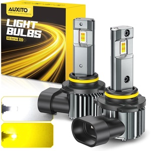 image:imageAUXITO 9005 Switchback Light Bulbs 50000LM 6500K Cool Whiteamp3000K Amber Yellow Direct Replacement 9005HB3 Light Bulbs Fanless Plug and Play CANbus Ready No Flicker Pack of 2
