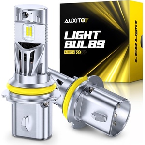 image:imageAUXITO 9007HB5 LED Light Bulbs 80000LM 1500 UltraBright 11 Halogen Size 3 Min Quick Install IP68 70000H Lifespan No Flicker 99 Compatibility Pack of 2