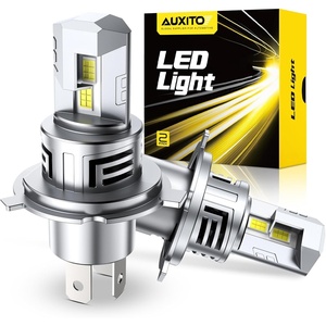 image:imageAUXITO H4 Bulbs 900 Brighter 6500K White Illumination Factory Halogen Size Match Simple Plug and Play 99 Vehicle Compatible Pack of 2H49003