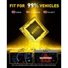 image:imageAUXITO 9006 HB4 LED Switchback Bulb 6500K Cool White amp 3000K Amber Yellow 50000LM Brighter UltraBright Plug N Play Long Lifespan No Flicker Fit For 99 Vehicles 2PCSWhiteYellow 9006HB4