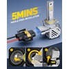 image:imageAUXITO 9006 HB4 LED Switchback Bulb 6500K Cool White amp 3000K Amber Yellow 50000LM Brighter UltraBright Plug N Play Long Lifespan No Flicker Fit For 99 Vehicles 2PCS9005