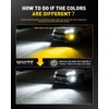 image:imageAUXITO 9006 HB4 LED Switchback Bulb 6500K Cool White amp 3000K Amber Yellow 50000LM Brighter UltraBright Plug N Play Long Lifespan No Flicker Fit For 99 Vehicles 2PCSWhiteYellow 9006HB4