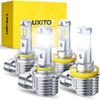 image:imageAUXITO 9006 HB4 LED Switchback Bulb 6500K Cool White amp 3000K Amber Yellow 50000LM Brighter UltraBright Plug N Play Long Lifespan No Flicker Fit For 99 Vehicles 2PCSH119005