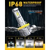 image:imageAUXITO H11 LED Bulb H8 H9 H16 80000LM 6500K Cool White 22W Low Power Consumption PlugNPlay NonPolarity Design Perfect Beam Pattern for Fog Lights Driving Lights Replacement Bulbs Pack of 2H11H8H9